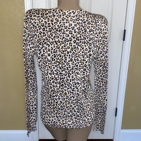 SILK Equipment Femme Animal Print Lightweight Sweater L - Picture 4 of 7